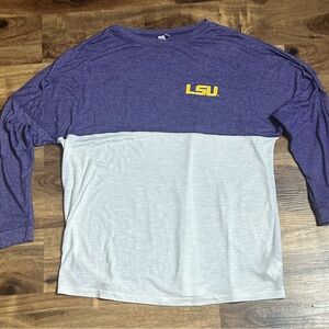 LSU Women's Purple and Gray Long Sleeve Tee